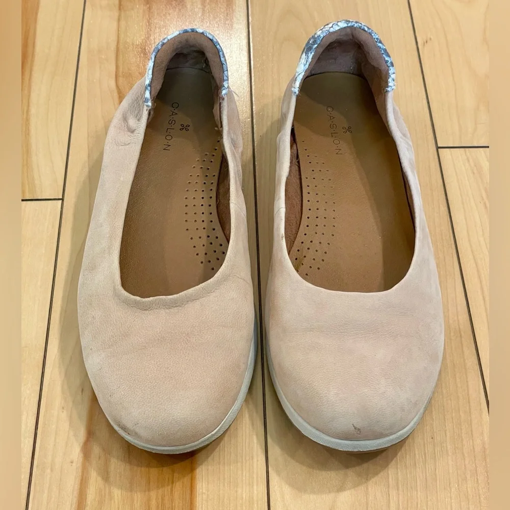 Caslon Nordstrom Leather Snake Embossed Heel‎ Flats Size 6